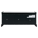 ZNTS Storage Bench with 2 Drawers and 2 Cabinets, Shoe Bench with Removable Cushion for Living Room, 52471490