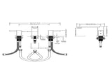 Bathroom Faucet For bathroom Sink With Two Handles And Supply Lines, no swivel- MB B2724P501258