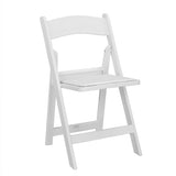 4 Pack Folding Chairs, Resin Chairs with Padded Seat, Comfortable Event Chairs Indoor Outdoor for 09706681