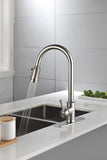 Single Handle High Arc Pull Out Kitchen Faucet,Single Level Stainless Steel Kitchen Sink Faucets TH9013NS-8