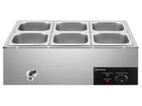 110V 1200W 3L*6 Stainless Steel Small Six Plates Heating Food Warming Soup Pool Silver 47456764