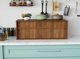 Kitchen Storage with Flip-Down Door, Kitchen Organizer for Bread, Spices & Coffee Bar Accessories W331P533252