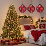 4PCS Set 4.7" Christmas Glass Ball Ornaments Holiday Decor for Xmas Tree Hanging Party Supplies FBA 30081146