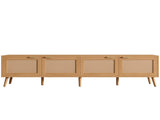 70inch Modern TV Stand with Rattan Doors for TVs up to 80", Media Console with Storage Space & Cable 42043757