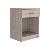 Eco Nightstand , End Table, Side Table Superior Top, One Drawer, Lower Shelf -Light Gray B07091852