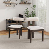 Wooden Dining Chairs Set of 2, Modern Boucle Upholstered Side Chairs,Mid Century Modern W2582P188305