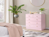 Modern Simple 5-Drawer Nighstand Dresser Pink 53636340