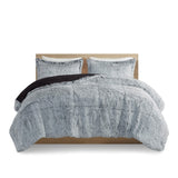 Full/Queen Shaggy Long Fur Comforter Mini Set B035129364