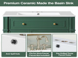Bathroom Vanity Cabinet with Ceramic Sink Basin, 30 Inch, Storage Cabinet with Soft Closes and N710P286723F