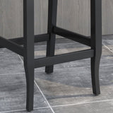 Vienna Contemporary Fabric Tufted Wingback 31 Inch Counter Stools, Set of 2, Navy Blue and Dark 64856.00NBLU