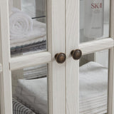 LED Curio Display Cabinet,Antique Display Cabinet with Adjustable Shelves,Retro Design Quality W2275P231693