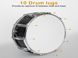 14 x 5.5in Snare Drum Set with Drumstick Holder, Snare Drum Bag, Strap, Mute Pad & Drum Stick for 05045110