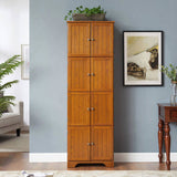 72.4" Tall Storage Cabinet Tall Storage Cabinet with 8 Doors and 4 Shelves ,Bookshelf Living Room, W2275P269080