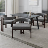 COOLMORE Modern Accent Chair Teddy Upholstered Armchair with Open Back 3 Legs Barrel Dining Chair W395P233456