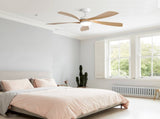 52 Inch Modern Led Ceiling Fan With 3 Color Dimmable 5 ABS Blades Remote Control Reversible DC Motor W934P187538
