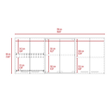 Wall cabinet 24" H, four Doors, with internal Shelves and internal plate and glass organizer, B097133120