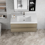 42" Floating Bathroom Vanity with Sink, Modern Wall-Mounted Bathroom Storage Vanity Cabinet with W1573P152701