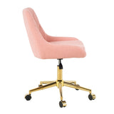 Modern teddy fleece fabric with gold legs living room furniture dining chair, soft and comfortable, W210127515