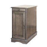 Modern Transitional Design 1pc Side Table / Storage Cabinet Gray Color USB Outlet B011P191197