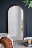 30" x 65" Hand Carved Rose Antique Mirror Frame, Large Arch Mirror Wall Decor for Living Room, W2078126749