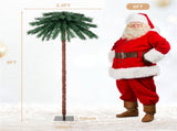6ft Pre-Lit Christmas Palm Tree - 210 4-Color LEDs , 64 PVC Branch Tips 83410262