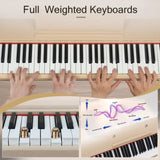 ZNTS GPP-107 88 Key Full Size Semi-Weighted Standard Keyboards Wooden Digital Piano with MIDI Bluetooth, 97981675