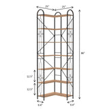 7 Shelf Bookcase, Modern High Bookcase, Thickened iron frame and thickened laminate composition, W3062P289201