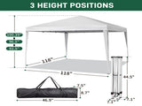 3 x 3m Two Doors & Two Windows Practical Waterproof Right-Angle Folding Tent White 31516518