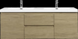 60" Floating Bathroom Vanity with Sink, Modern Wall-Mounted Bathroom Storage Vanity Cabinet with W1573P152706