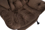 Living Room Chairs Modern Cotton Fabric Lazy Chair, Accent Contemporary Lounge Chair, Single Steel W1899121343