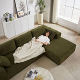 Modern Chenille Upholstered Sectional Couch Set,Modular 108" L Shaped Sectional Living Room W834P240007