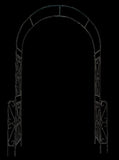 Metal Garden W55'' x H94.5'' Garden Arbor Trellis Climbing Plants Support Rose Outdoor W1586104755