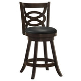 Cappuccino and Black Swivel Counter Height Stool B062P153488