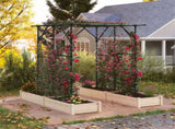 Large Garden Trellis Arch - 79"x59"x78" PE-Coated Metal, Rustproof Plant Support for Climbing Vines 62443253