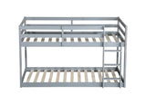 Solid Wooden , Solid Rubber Wooden Twin over Twin Loft Bed with Ladder ,Upper and Bottom Bed W504P191644