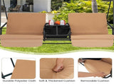 2 Seater Porch Swing Chair with Handy Storage and 360&deg Rotatable Tray 41361645