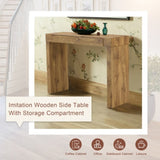 ZNTS Elegant Natural Wood Grain Bar Table-50 Inches Long, a Practical Choice for Modern Homes.Wood Grain W2920P225015