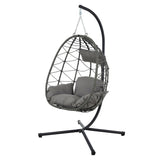 ZNTS Egg Chair Stand Indoor Outdoor Swing Chair Patio Wicker Hanging Egg Chair Hanging Basket Chair W1703P163948