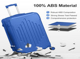 Premium 5-Piece ABS Luggage Set with Diamond Pattern & Reinforced Corners 13837498