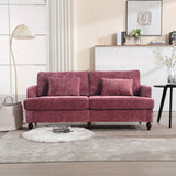 COOLMORE Mid Century Modern chenille Fabric Loveseat sofa, 2-Seat Upholstered Loveseat Sofa Modern W395P151897