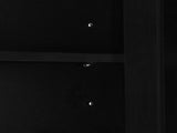 Storage Cabinet with Two Doors for Bathroom, Office, Adjustable Shelf, MDF Board, Black 55344255