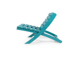Grandcourt Fully Assembed All-Weather HDPE Outdoor Folding Patio Chair, Hawaiian Blue B2745P409672