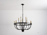 18-Light Chandelier Industrial Iron Candle Chandelier Modern Suspended Farmhouse Pendant Light W5008P479819