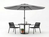 9' Outdoor Patio Umbrella, Market Table Umbrella with Push Button Tilt, 8 Heavy-Duty Steel Ribs & 86032688