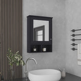 Vina Medicine Cabinet with Mirror Door 29" High Cabinet Organizer with Three concealed Shelves and B200P235868