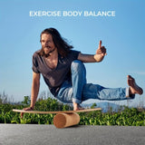 Surf-Inspired Wooden Balance Board with Wheel Enhance Core Strength, Stability, and Fun for 87767321