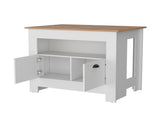 White 2-Door Kitchen Island B062P175037