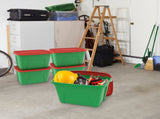 4 pack 18 Gallon Christmas Storage Bins with Lids, Stackable Totes, Plastic Storage Containers, 73891254