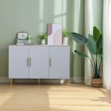 3-Door Large Storage Sideboard with Gold Handles for Kitchen, Dining Room and Living Room.55.12" W W2282P220597