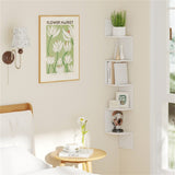 5-layer white wall mounted corner stand/bookshelf 33726356